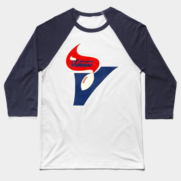 Defunct Birmingham Vulcans Football Team Baseball T-Shirt by Defunctland